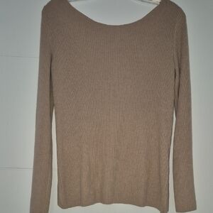 Babaton Ribbed Beige Sweater Size S